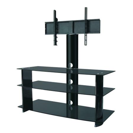 TYGERCLAW 3-Layers Tv Stand With 37 In. - 60 In. Mounting Bracket - Black TVS67BLK